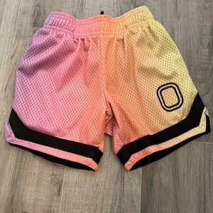 Youth Small Neon Overtime Mesh Athletic Shorts